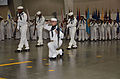 A U.S. Navy recruit rifle drill team performs during pass in review May 24, 2013, at Recruit Training Command in Great Lakes, Ill 130524-N-BN978-003.jpg
