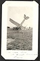 "A nose dive at Camp Everman Texas"- photograph of a crashed aircraft (number C149) surrounded by a group of men in uniform. (7980840994).jpg